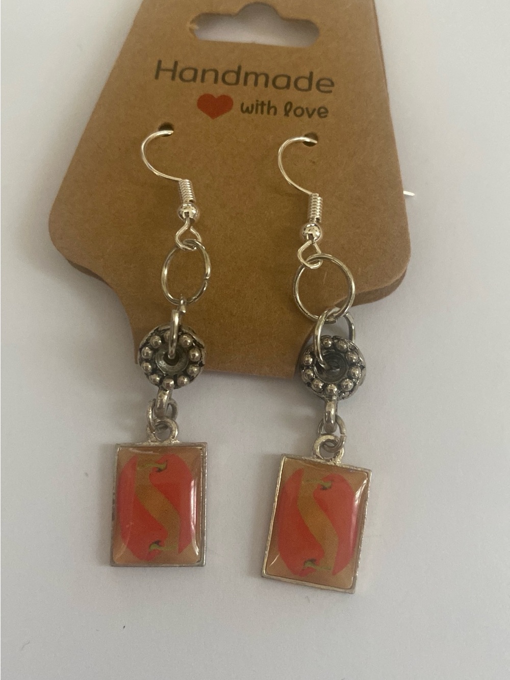 Handcrafted Papper Silver-Tone Earrings